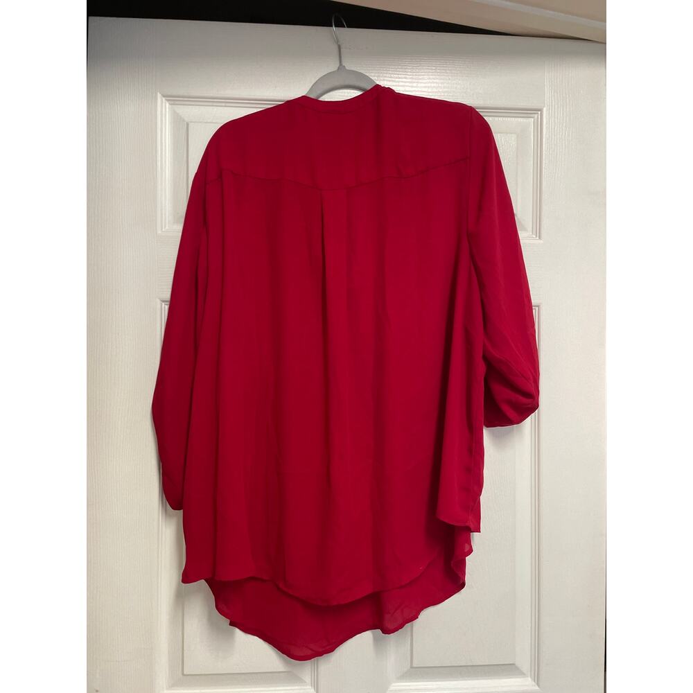 Torrid Harper Georgette Button Front Pullover Blo… - image 4